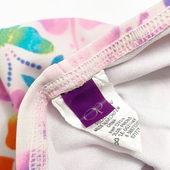 OP girls tropical flower print one piece swimsuit - Picture 3 of 5